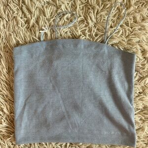 American Eagle Ribbed Crop Top with Spaghetti Straps